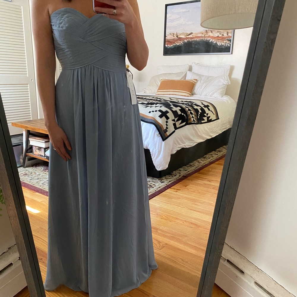 Azazie Bridesmaid Dress (Amanda) in Dusty Blue